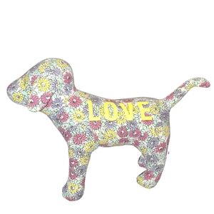 Victoria's Secret PINK Floral Pattern DREAM 8" Puppy Dog Plush Stuffed Animal